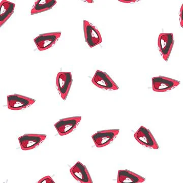 Pattern clothes iron laundry cartoon vector Stock Illustration