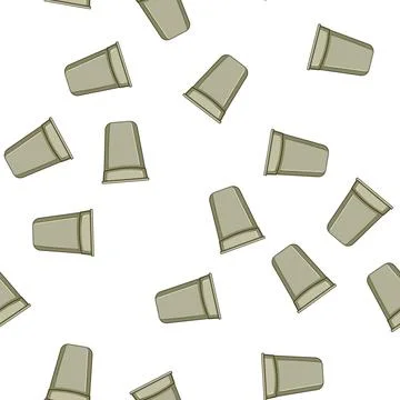 Pattern clothes laundry basket plastic cartoon vector Stock Illustration