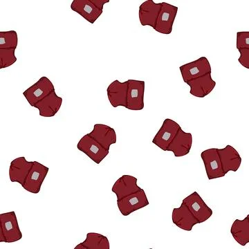 Pattern clothes winter hat man cartoon vector Illustrazione stock