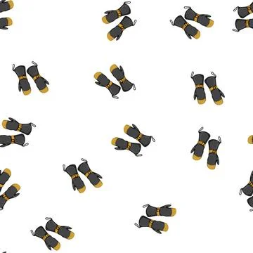 Pattern clothing mittens gloves winter cartoon vector Illustrazione stock