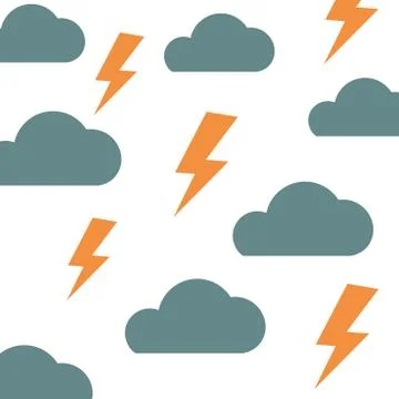 Pattern cloud and thunder icon vector illustration Stock Illustration