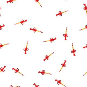 Pattern cloud chinese lucky knot cartoon vector Stock Illustration