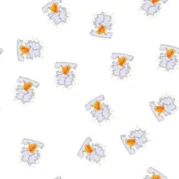 Pattern cloud explosion effect cartoon vector イラスト素材