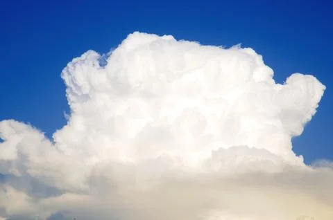 Pattern of cloud formation against blue skies ; Pune ; Maharashtra ; India .. Stock Photos