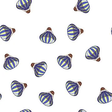 Pattern cloud hot air balloon cartoon vector Illustration