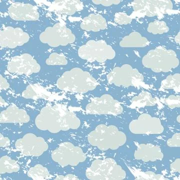 Pattern with cloud Stock Illustration