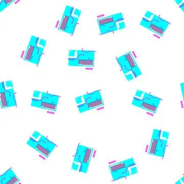 Pattern cloud tech banner cartoon vector 库存插图