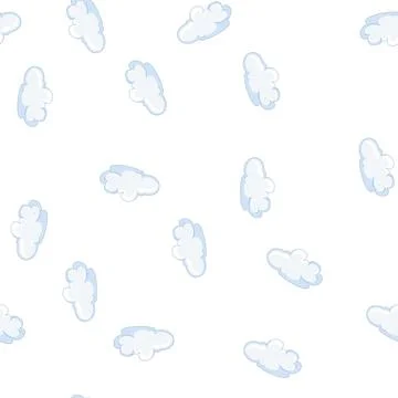 Pattern cloudy cloud cartoon vector Stock Illustration