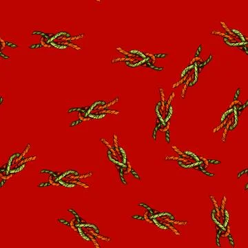 Pattern clove rope knot sketch hand drawn Stock Illustration