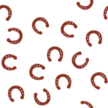 Pattern clover horseshoe cartoon vector Stock Illustration