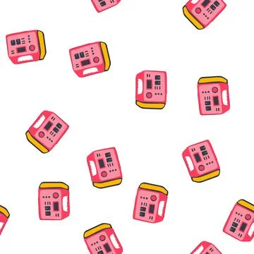 Pattern coal electricity generator cartoon vector Stock Illustration