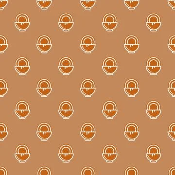 Pattern with coconut and milk for cosmetics. Illustrazione stock