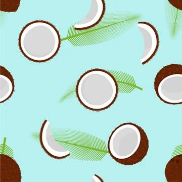 Pattern with coconut Illustrazione stock