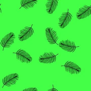 Pattern coconut tropical leaf sketch hand drawn イラスト素材