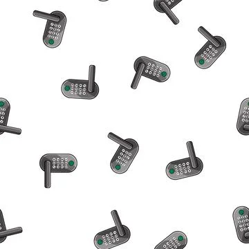 Pattern code fingerprint door lock cartoon vector Illustrazione stock