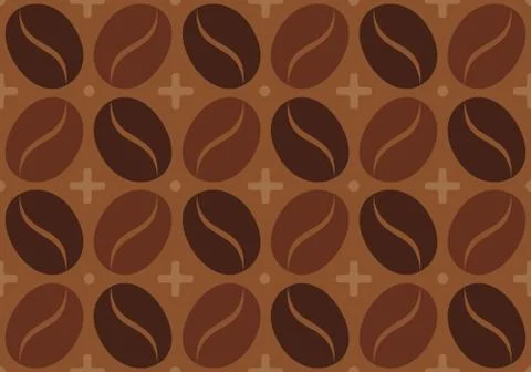 Pattern with coffee bean Illustrazione stock