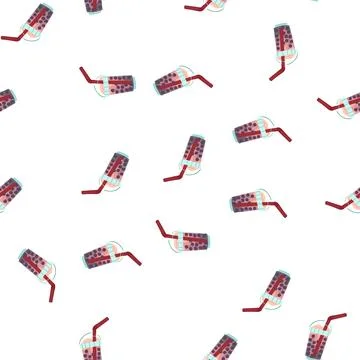 Pattern coffee bubble tea cartoon vector Stock Illustration