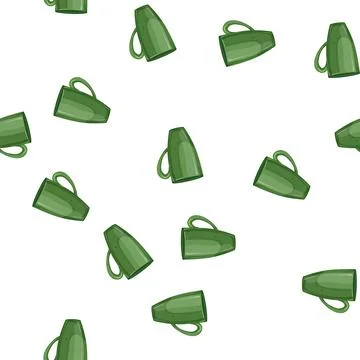Pattern coffee cup ceramic cartoon vector Stock Illustration