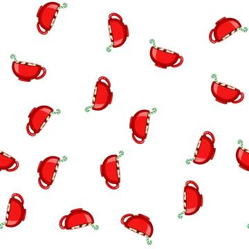 Pattern coffee marshmallow cup cartoon vector 库存插图