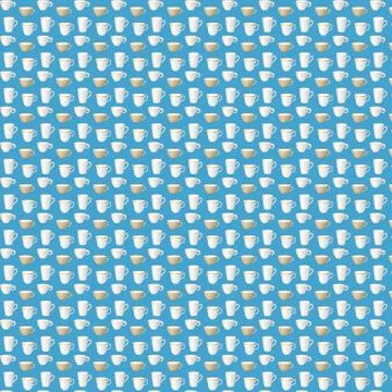 The pattern of coffee mugs Stock Illustration