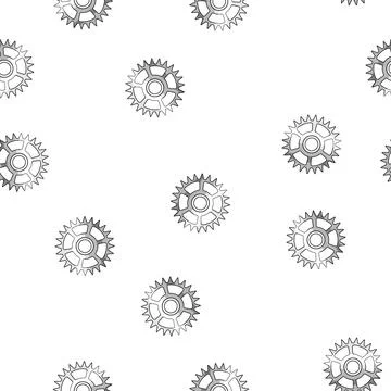 Pattern Cogwheel mechanism working together system concept Stock Illustration