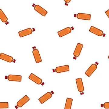 Pattern cola glass bottle soda cartoon vector Stock Illustration