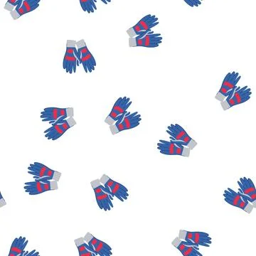 Pattern cold gloves heated cartoon vector Stockillustratie