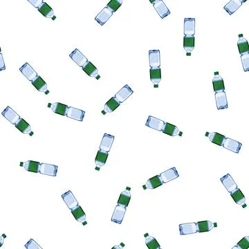 Pattern cold mineral water bottle cartoon vector Stock Illustration