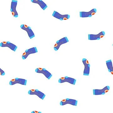Pattern cold socks heated cartoon vector 스톡 일러스트