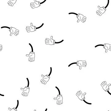 Pattern collection cartoon hand cartoon vector Stock Illustration