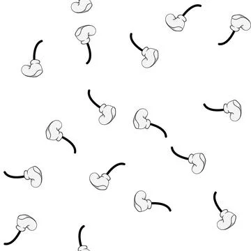 Pattern collection cartoon leg cartoon vector Stock Illustration