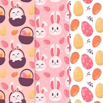 Pattern collection for easter Stock Illustration