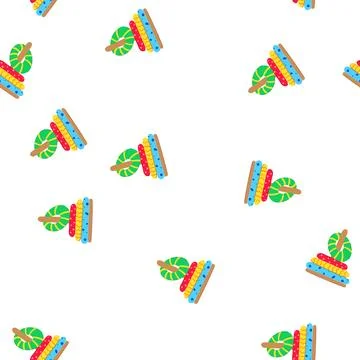 Pattern collection pyramid toy cartoon vector Illustration