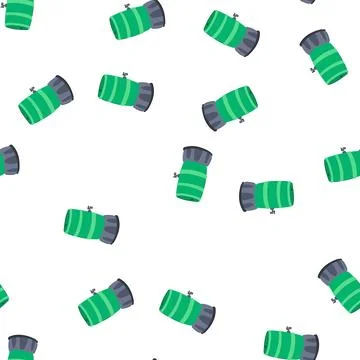 Pattern collection rain barrel cartoon vector Illustrazione stock