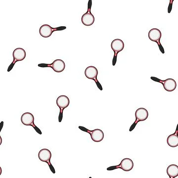 Pattern collection reading magnifier cartoon vector Illustrazione stock