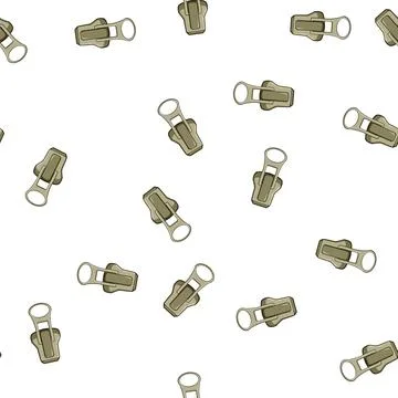 Pattern collection zipper puller cartoon vector Stock Illustration