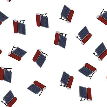 Pattern collector solar water heater cartoon vector 스톡 일러스트