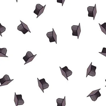 Pattern college graduation hat cartoon vector 스톡 일러스트