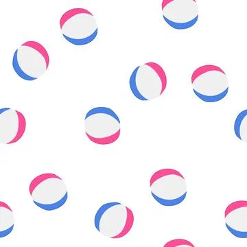 Pattern color beach ball cartoon vector Stockillustratie