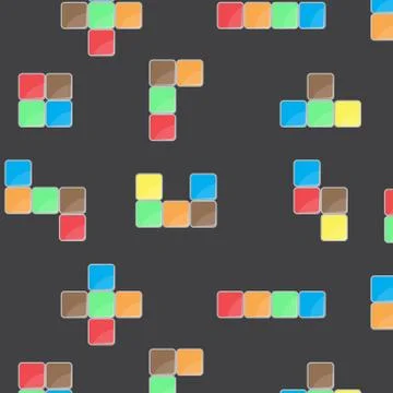 Pattern color block game Illustrazione stock