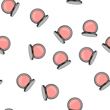 Pattern color blush compact cartoon vector Stock Illustration