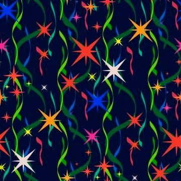 Pattern color fireworks Stock Illustration