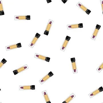 Pattern color lipstick makeup cartoon vector Stock Illustration