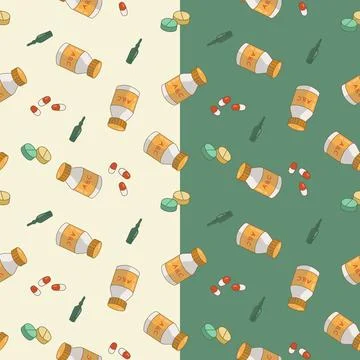 Pattern color in the medical direction using yellow and green, with elements of Stock Illustration