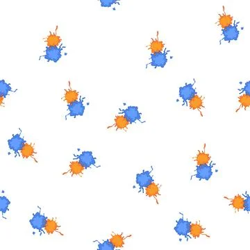 Pattern color paint splatters cartoon vector Illustrazione stock