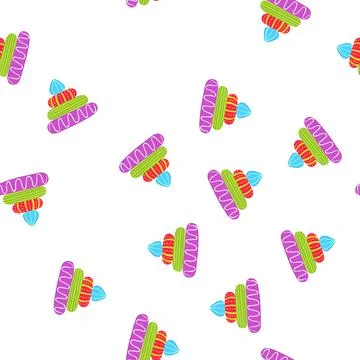 Pattern color pyramid toy cartoon vector Illustration