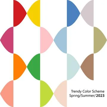Pattern color scheme for spring and summer season of 2023 Illustrazione stock