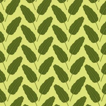 Pattern color set decorative of green leaves plant with branches イラスト素材