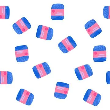 Pattern color yarn wool cartoon vector Stockillustratie