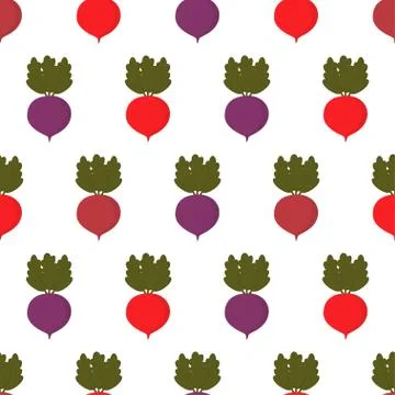 Pattern with colored beets Stock Illustration